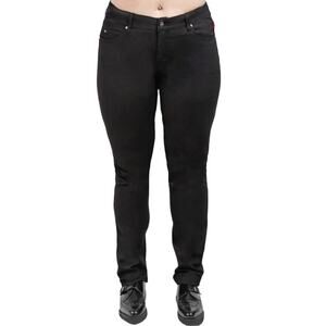 Tripp NYC Curved Black Acid Wash T-Back Jeans 14S